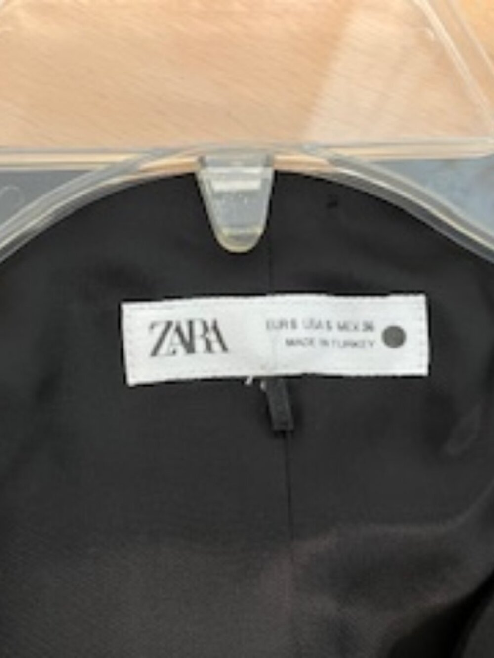 Zara Black Asymmetric Buttoned Vest size S (26) - Picture 9 of 10